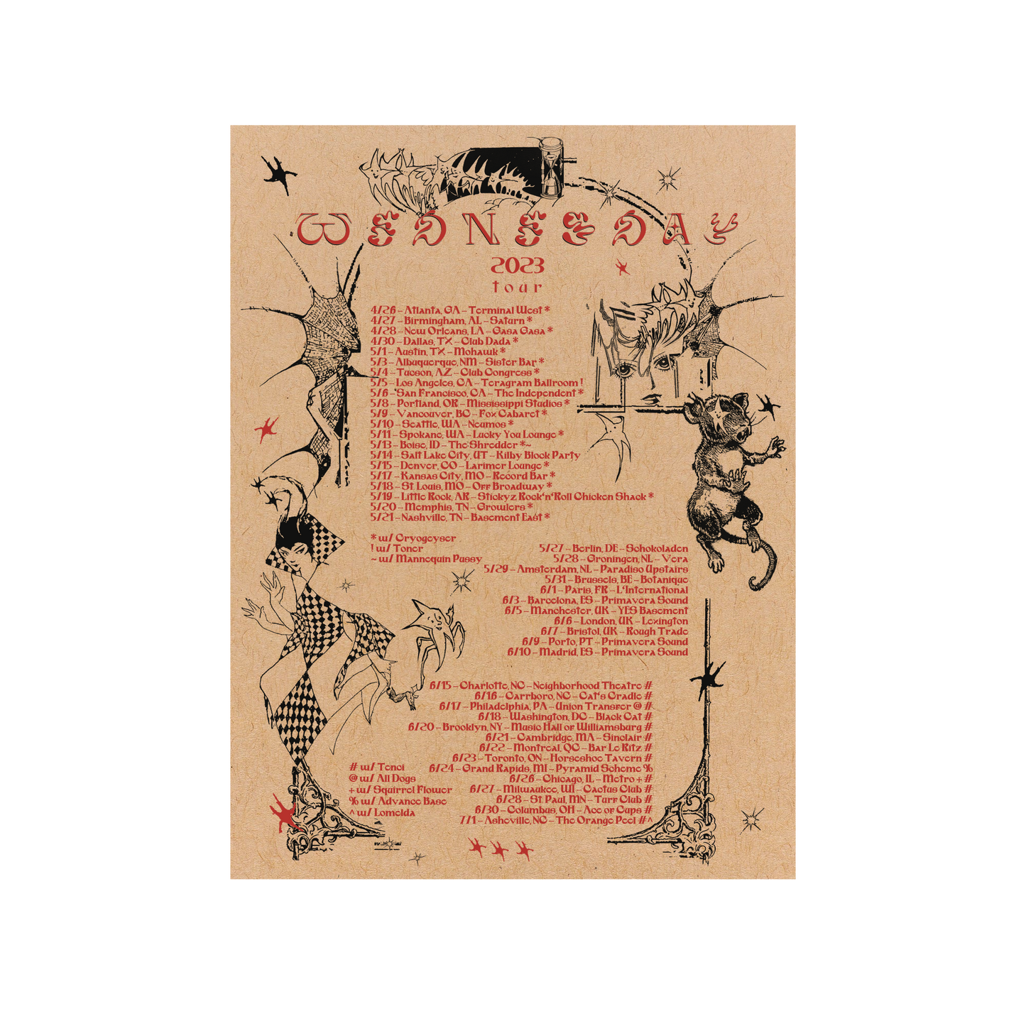 Rat Saw God 2023 Tour Poster