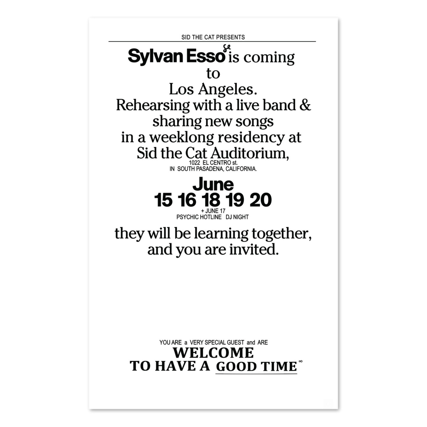 Signed STC Residency Poster