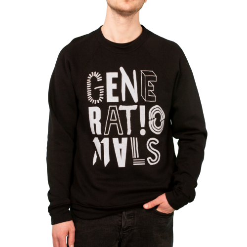 Letter Square Crewneck Sweatshirt
