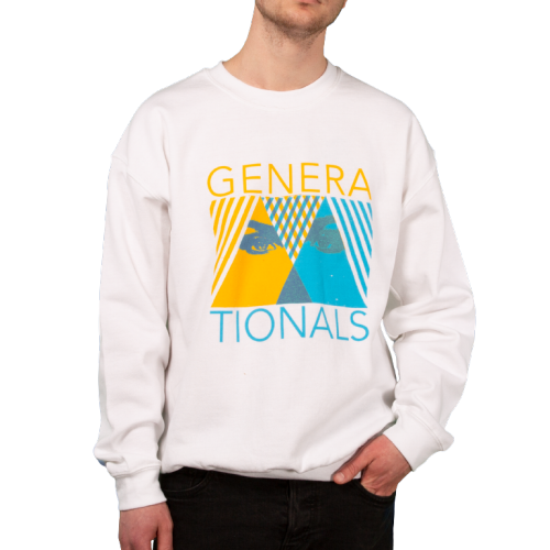 Triangle Eyes Crewneck (White) Sweatshirt