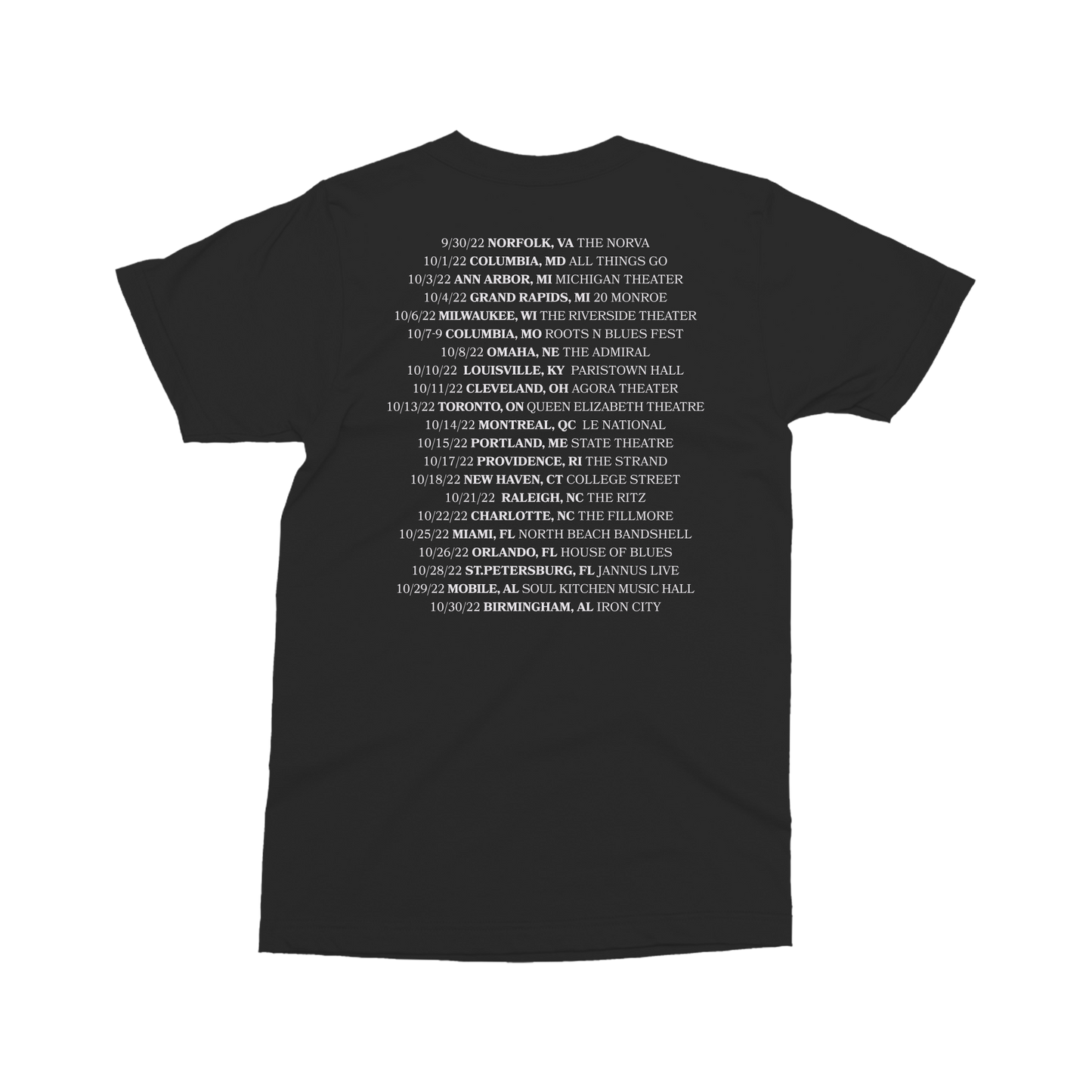 LP3 Tour (Black w/ Dates) Tour T-shirt